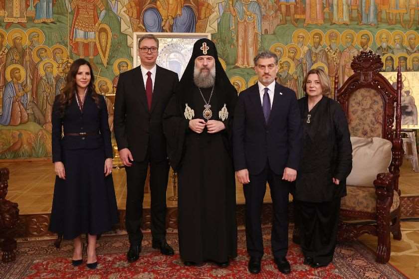 საქართველოსა და სერბეთის პრეზიდენტები მეუღლეებთან ერთად სრულიად საქართველოს კათოლიკოს-პატრიარქს, შიო III-ს შეხვდნენ