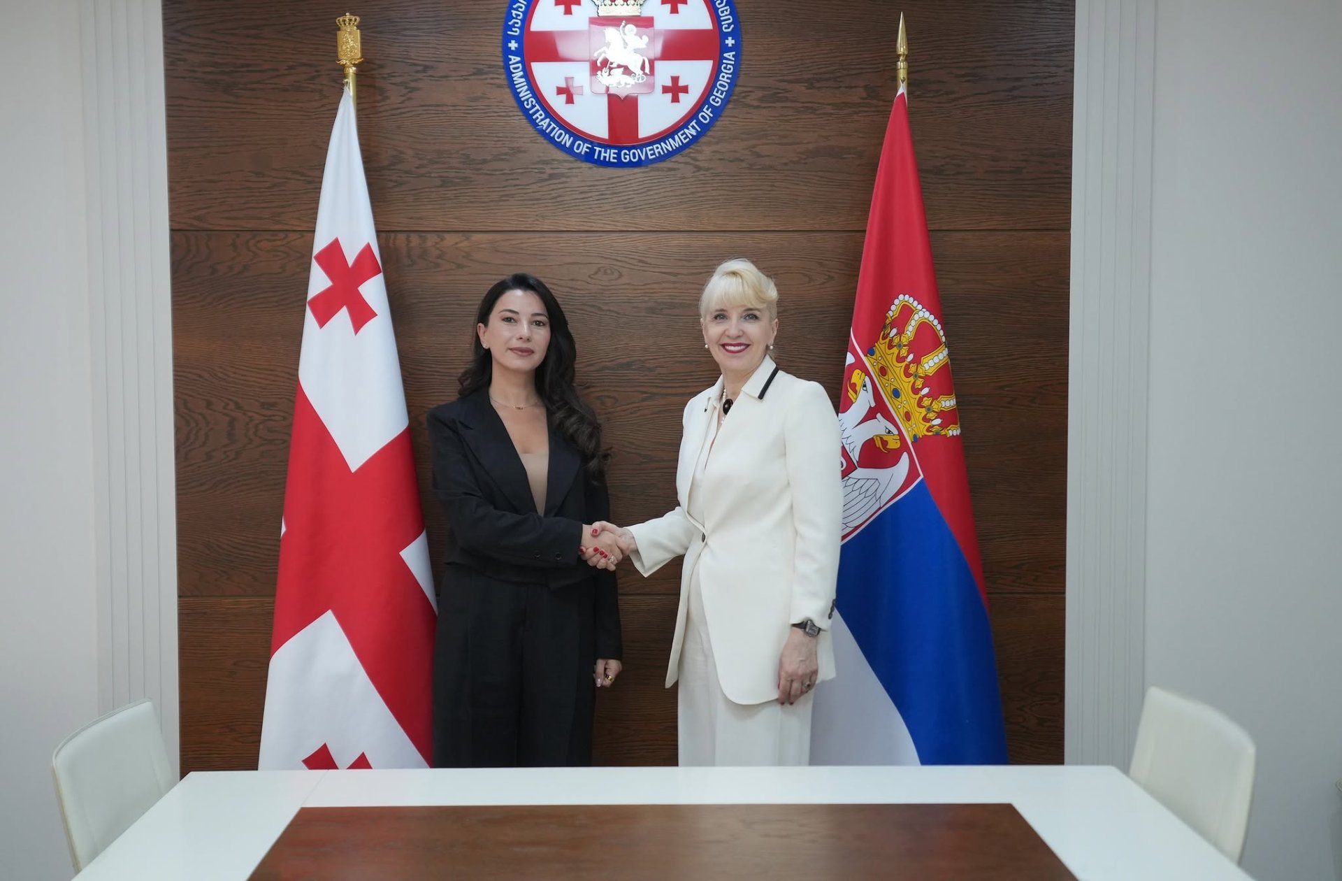 ეკონომიკისა და მდგრადი განვითარების მინისტრი მარიამ ქვრივიშვილი სერბეთის შიდა და საგარეო ვაჭრობის მინისტრს შეხვდა