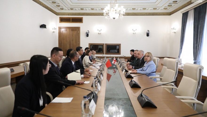 გიორგი ვოლსკი და რატი იონათამიშვილი ჩინეთის სახალხო რესპუბლიკის ეთნიკურ საკითხთა ეროვნული კომისიის დელეგაციის წევრებს შეხვდნენ
