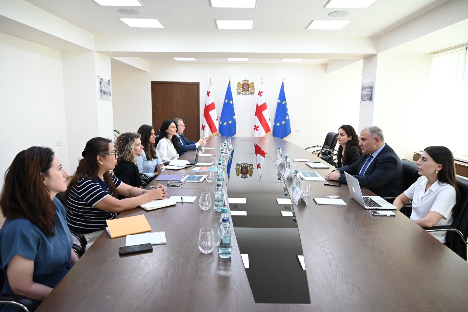 ჯანდაცვის მინისტრი მიხეილ სარჯველაძე საქართველოში აზიის განვითარების ბანკის (ADB) წარმომადგენლობის ხელმძღვანელს ლესლი ლამს და ADB-ის საერთაშორისო გუნდს შეხვდა