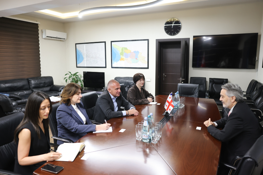 ინფრასტრუქტურის მინისტრი საქართველოში ისრაელის სახელმწიფოს საგანგებო და სრულუფლებიან ელჩს შეხვდა