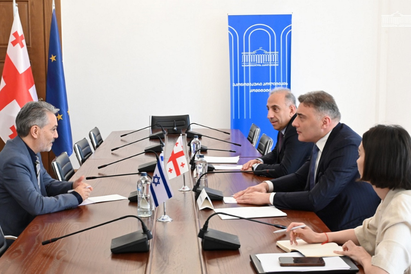შოთა ბერეკაშვილი და ანტონ ობოლაშვილი ისრაელის საგანგებო და სრულუფლებიან ელჩს შეხვდნენ