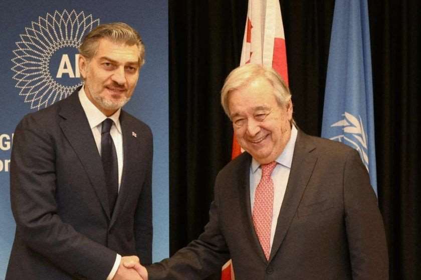 საქართველოს პრეზიდენტი, მიხეილ ყაველაშვილი ჟენევაში გაეროს გენერალურ მდივანს, ანტონიო გუტერეშს შეხვდა