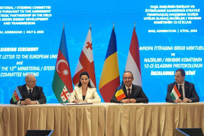 ბაქოში საქართველოს, აზერბაიჯანის, რუმინეთისა და უნგრეთის მთავრობების მაღალი რანგის წარმომადგენლების მონაწილეობით „მწვანე ენერგეტიკული დერეფნის“ მე-12 მინისტერიალი გაიმართა
