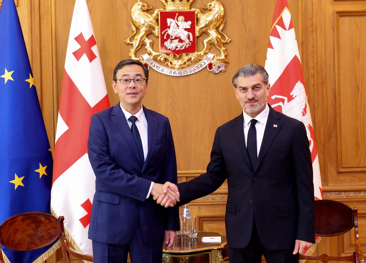 მიხეილ ყაველაშვილმა საქართველოში ჩინეთის ელჩ ჭოუ ციენთან გამოსამშვიდობებელი შეხვედრა გამართა