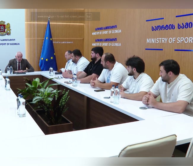 სპორტის მინისტრი საქართველოს სუმოს ეროვნულ ნაკრებს შეხვდა