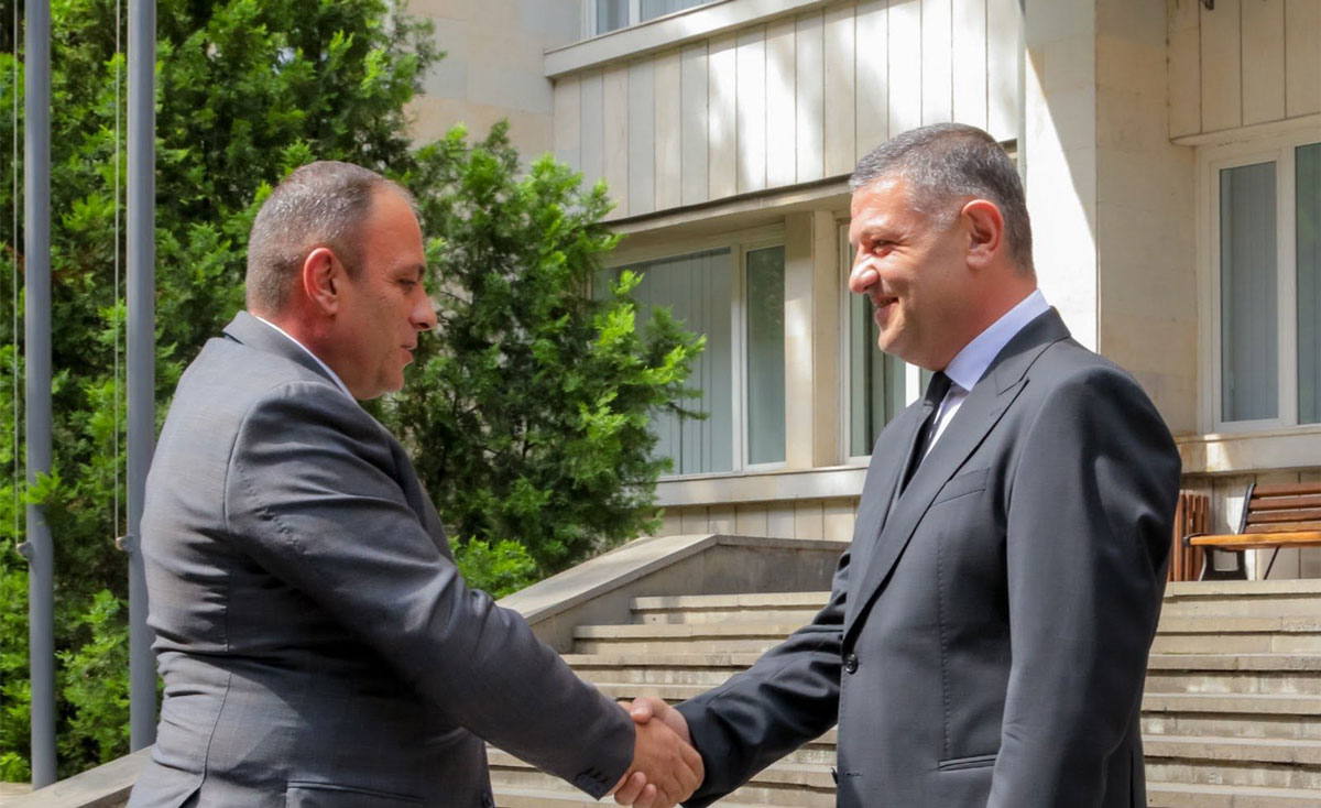 საქართველოს სასაზღვრო პოლიციის უფროსი დავით თამაზაშვილი სომხეთის ეროვნული უსაფრთხოების სამსახურის სასაზღვრო ჯარების მეთაურს შეხვდა