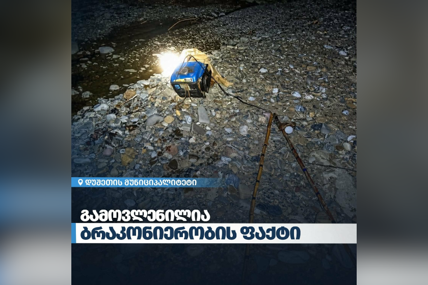 გარემოსდაცვითი ზედამხედველობის დეპარტამენტმა მცხეთა-მთიანეთში ბრაკონიერობის ფაქტი გამოავლინა