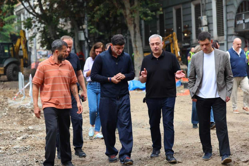 დედაქალაქის მერი რუსთაველის გამზირის რეაბილიტაციის პროცესს გაეცნო