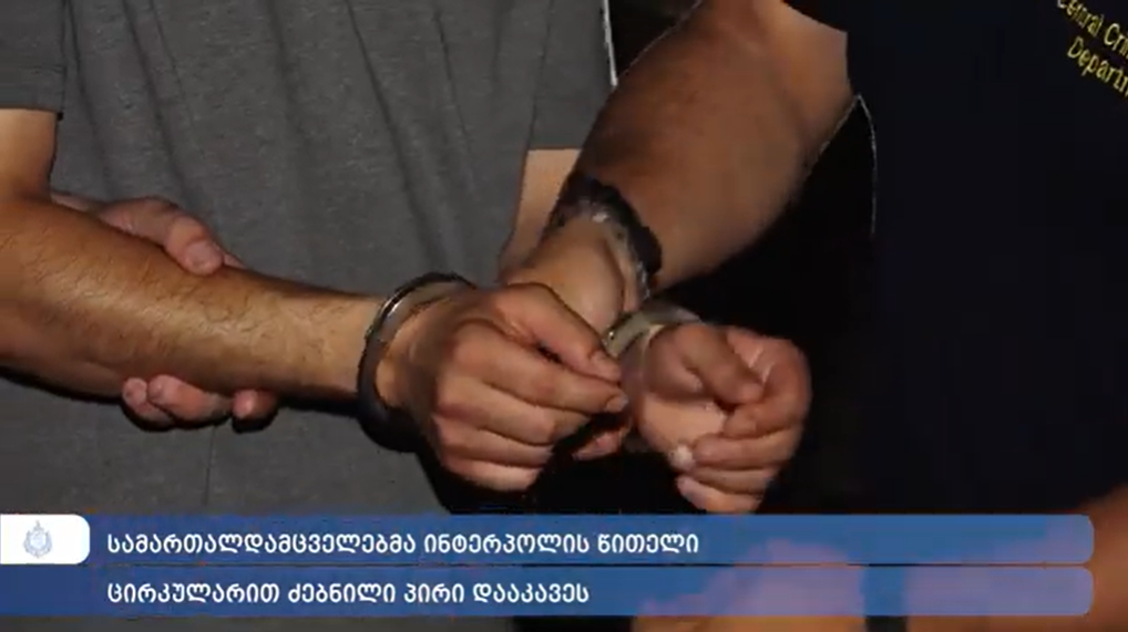 სამართალდამცველებმა ინტერპოლის წითელი ცირკულარით ძებნილი პირი დააკავეს