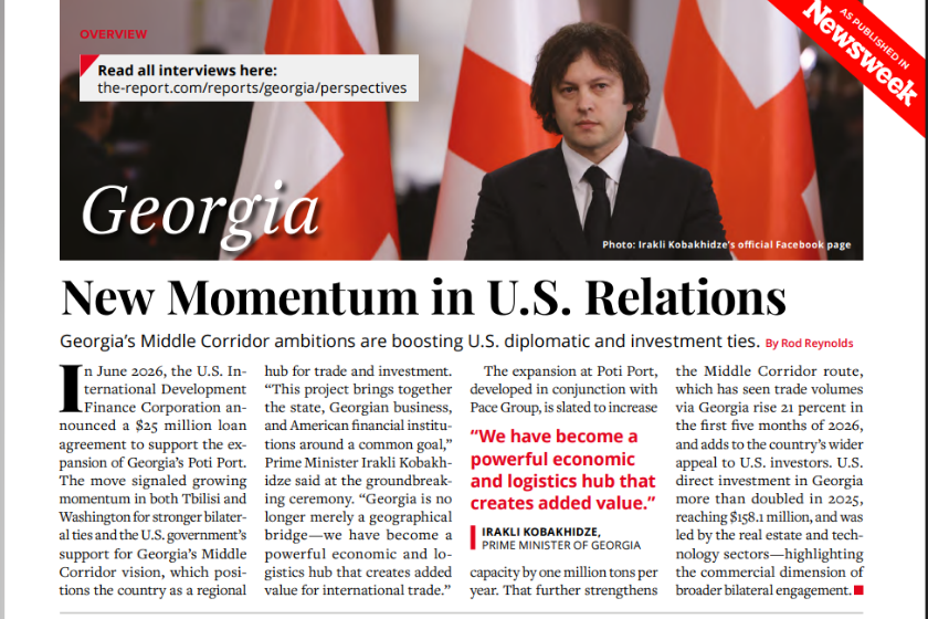 Newsweek: ახალი იმპულსი აშშ-თან ურთიერთობებში. საქართველოს ამბიციები „შუა დერეფნის“ მიმართულებით აშშ-თან დიპლომატიური და საინვესტიციო კავშირების გაღრმავებას უწყობს ხელს