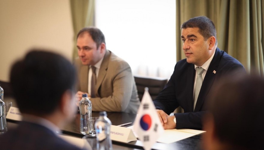 შალვა პაპუაშვილი და ნიკოლოზ სამხარაძე კორეის რესპუბლიკის ეროვნული ასამბლეის საგარეო ურთიერთობათა კომიტეტის თავმჯდომარეს შეხვდნენ