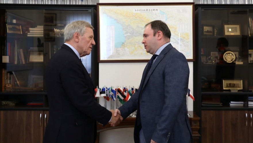 ნიკოლოზ სამხარაძე დელფოსის ეკონომიკური ფორუმის პრეზიდენტს შეხვდა