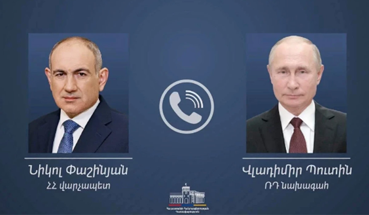 ნიკოლ ფაშინიანსა და ვლადიმერ პუტინს შორის სატელეფონო საუბარი გაიმართა
