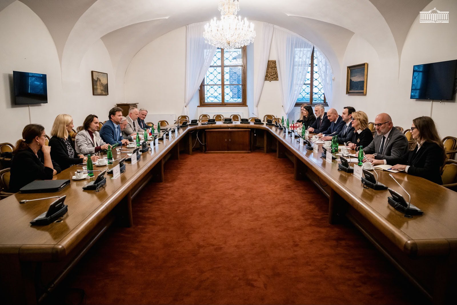 საქართველოს საპარლამენტო დელეგაცია ჩეხეთის პარლამენტში შეხვედრებს მართავს